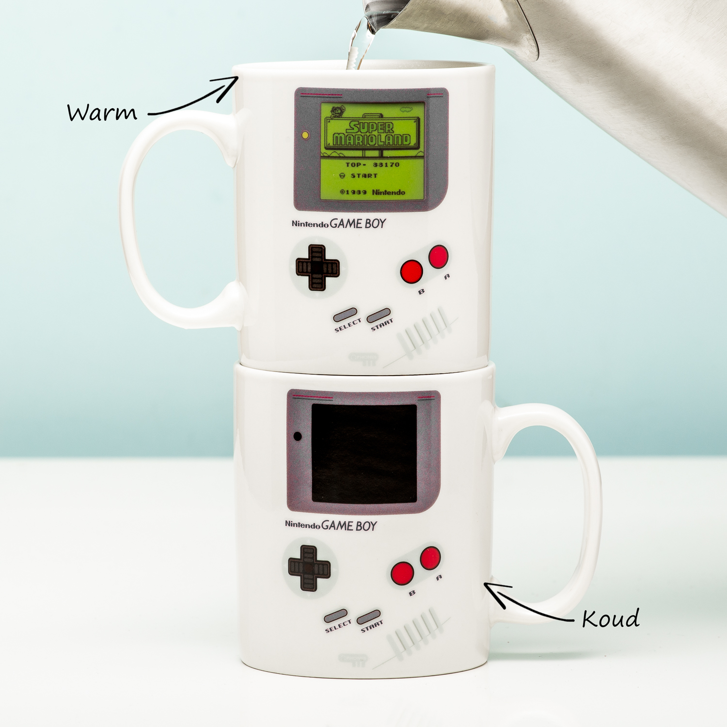 In beweging accent Geletterdheid Nintendo Game Boy warmtegevoelige mok