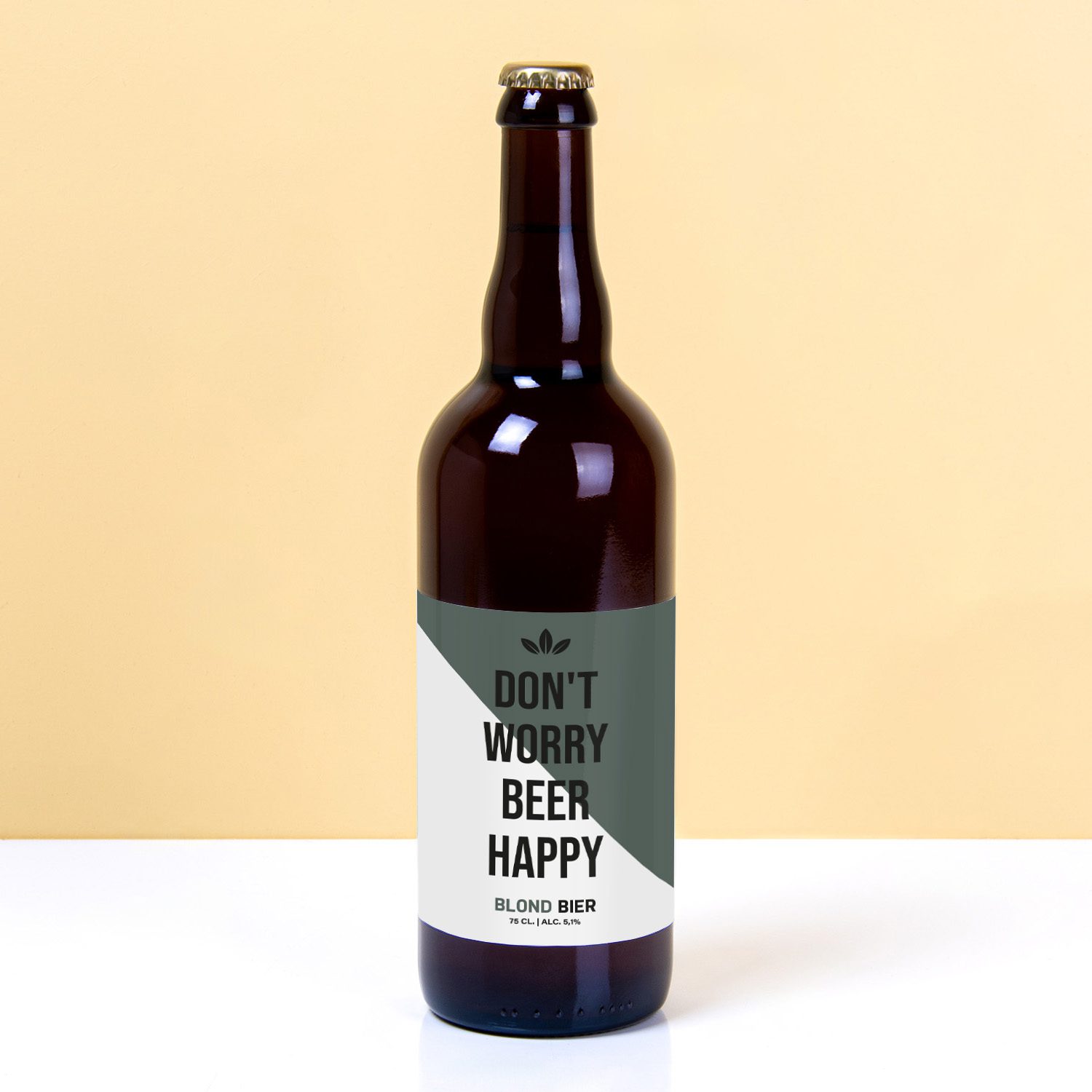 Bierfles Don&apos;t Worry Beer Happy (750ml)